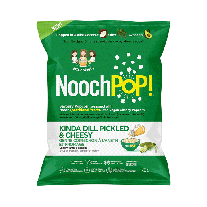 NoochPop Kinda Dill Pickle N' Cheesy Popcorn, 120g