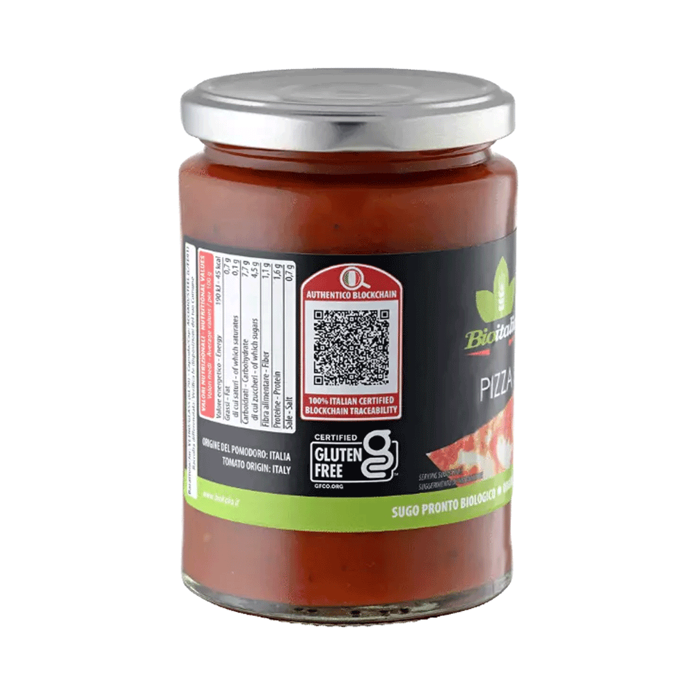 Bioitalia Organic Tomato Sauce - Pizza, 358ml