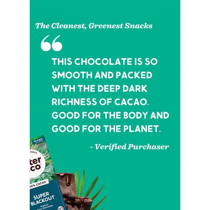 Alter Eco Organic Super Blackout Dark Chocolate Bar (90% Cacao), 75g