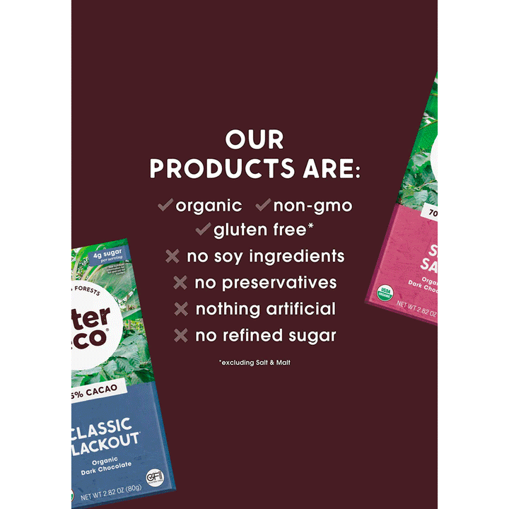 Alter Eco Organic Super Blackout Dark Chocolate Bar (90% Cacao), 75g