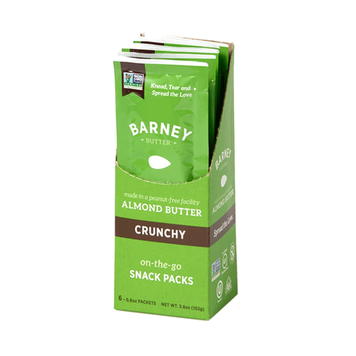 Barney Butter Almond Butter Snack Packs Crunchy, 6 Pack