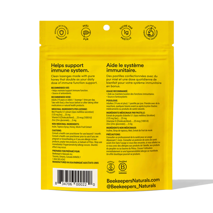 Beekeeper's Naturals Honey Propolis Lozenges, 50g