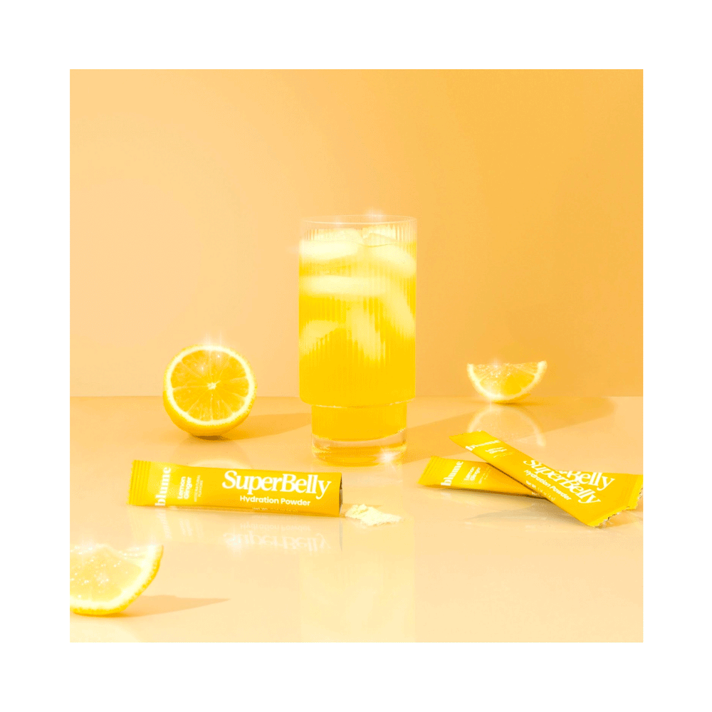 Blume SuperBelly Gut-Building Hydration Powder, Lemon Ginger (15 Count)