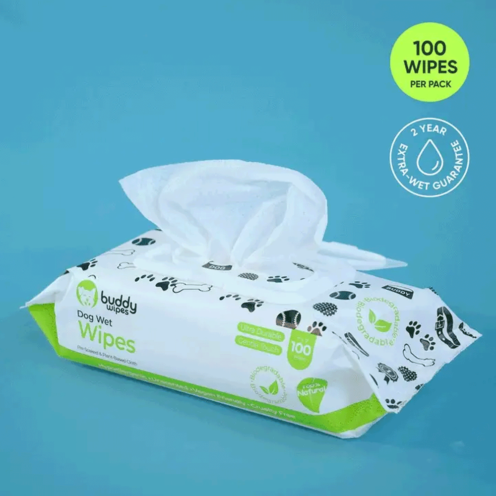 Buddy Wipes - Grooming Pet Wipes, 100 Count