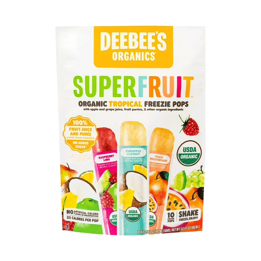 Deebee's Tropical Superfruit Freezie Pops, 10x40ml