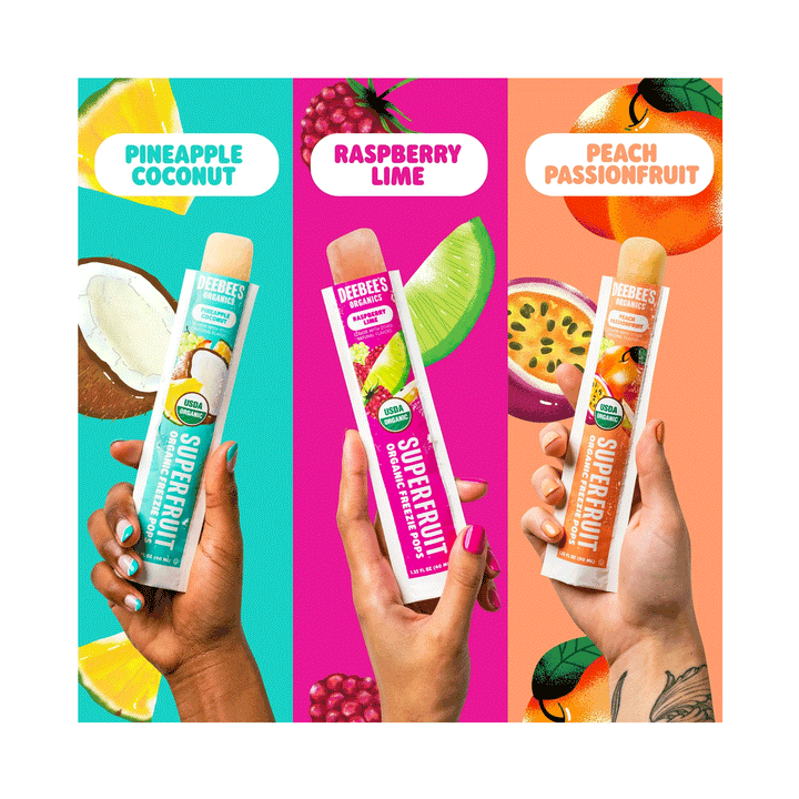 Deebee's Tropical Superfruit Freezie Pops, 10x40ml