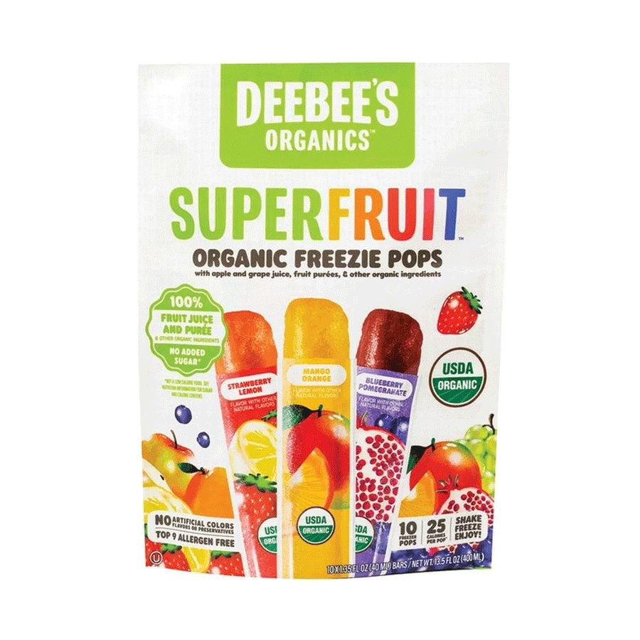 Deebee's Classic Superfruit Freezie Pops, 10x40ml