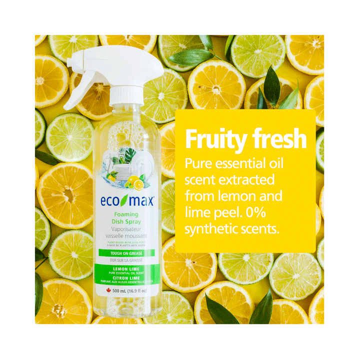 Eco-Max Lemon Lime Foaming Dish Soap (Spray), 500ml