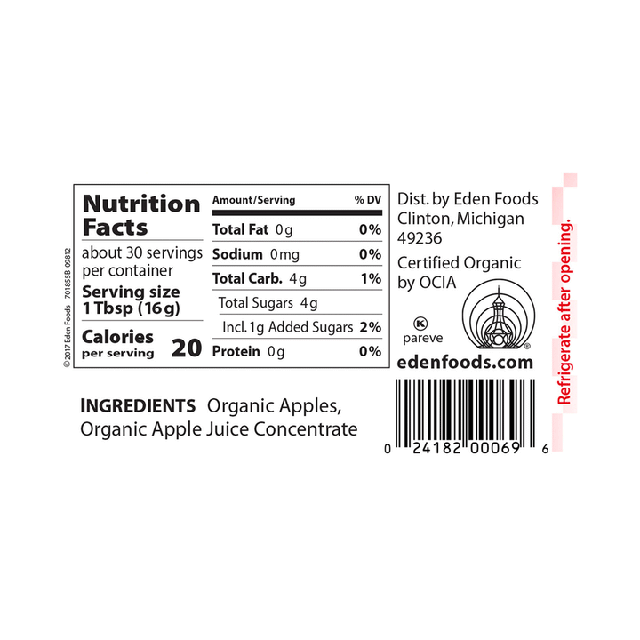 Eden Foods Organic Apple Butter Spread, 482g