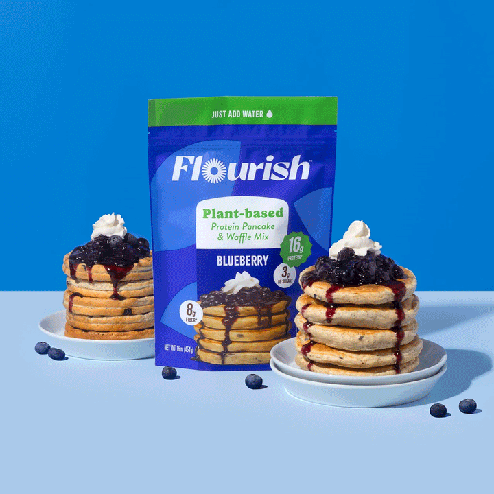 Flourish Plant-Based Blueberry Protein Pancake Mix, 430g