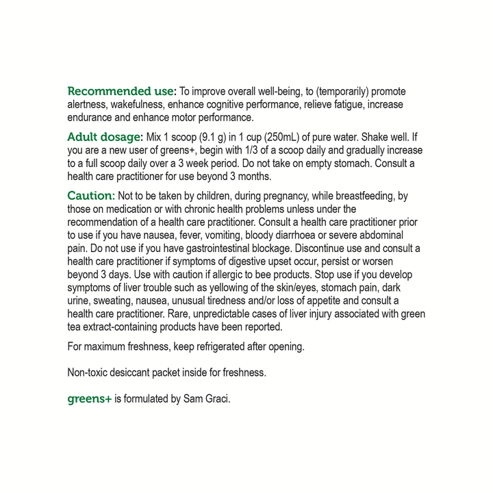 Genuine Health Greens+ Original, Tropical Fruit, Superfood Powder, 208g Tub, 25 Servings