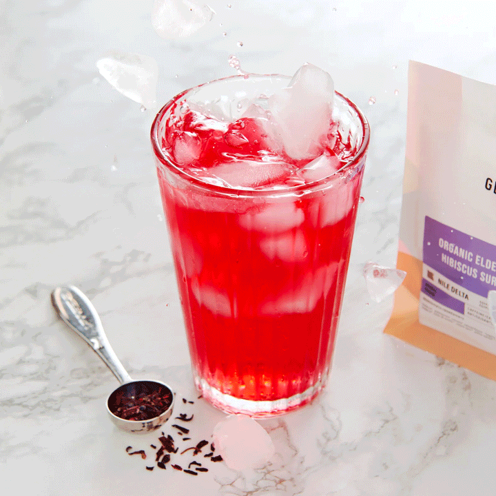 Genuine Tea Organic Elderberry Hibiscus - Herbal Tea, 500g