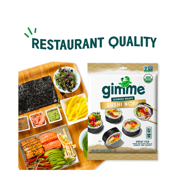 GimMe Organic Sushi Nori Sheets, 23g