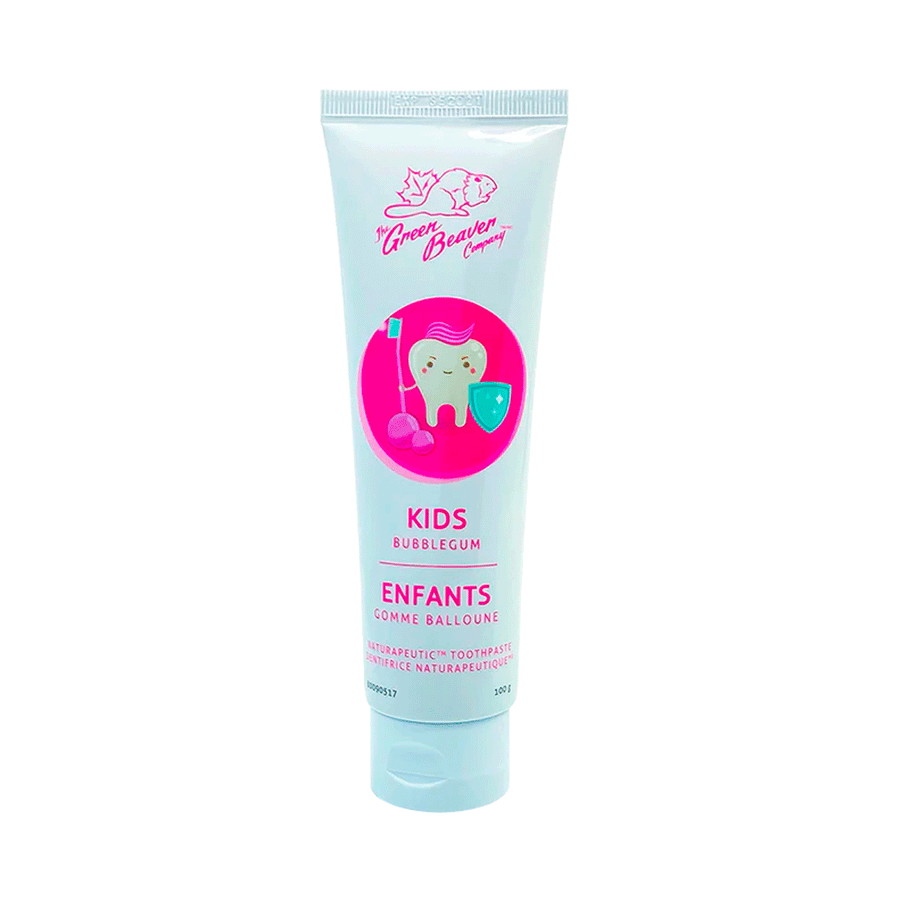 Green Beaver Naturapeutic Fluoride-Free Toothpaste for Kids - Bubble Gum, 100g