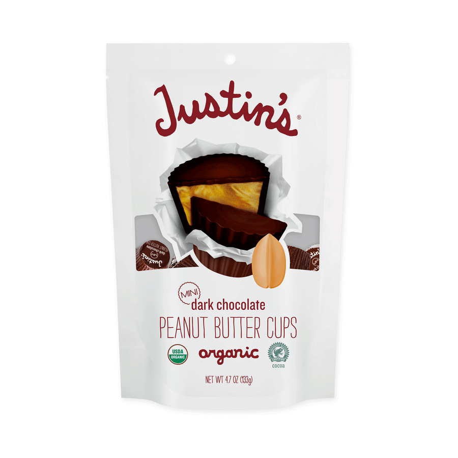 Justin's Organic Mini Dark Chocolate Peanut Butter Cups, 120g