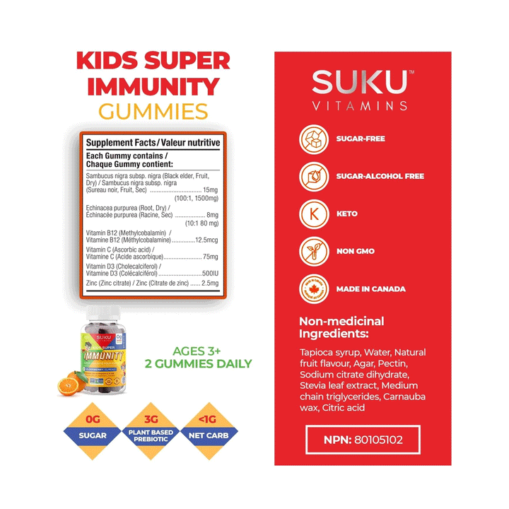 Suku Vitamins - Kids Super Immunity, 60 Gummies