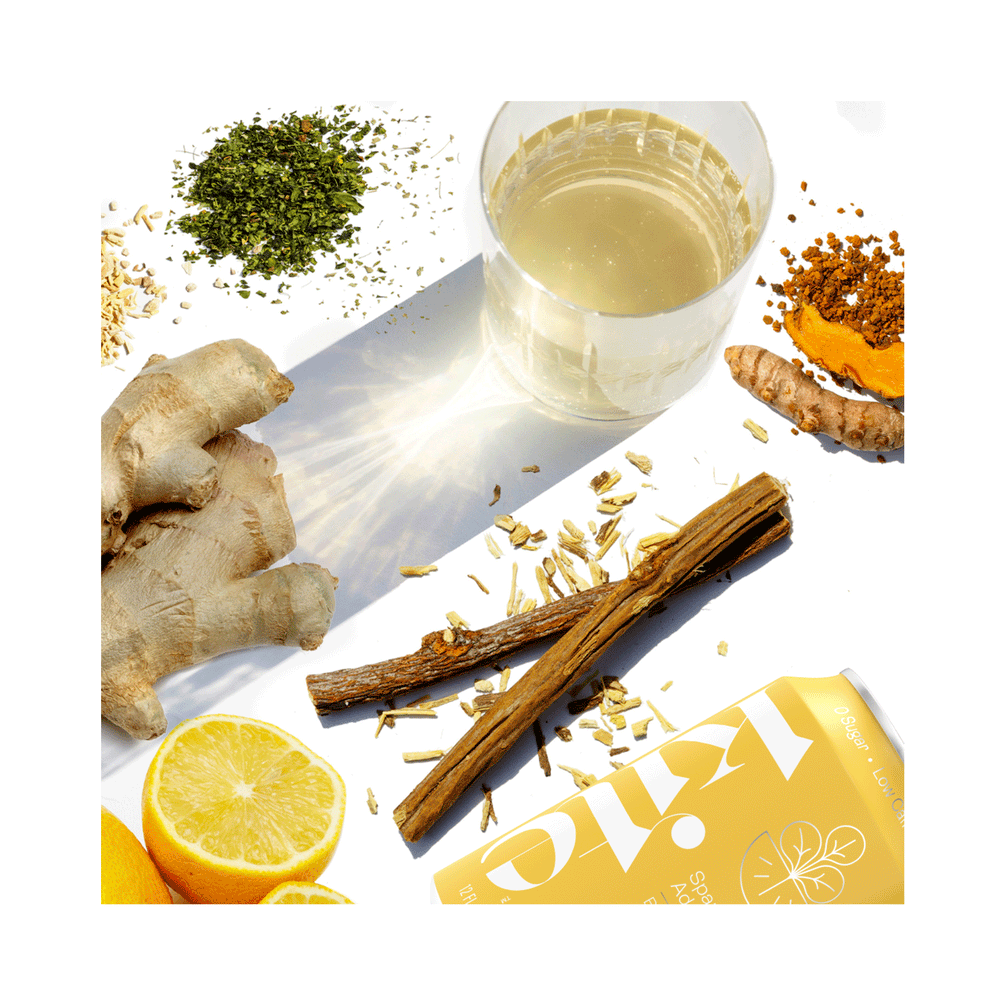 Kite - RISE - Moringa Lemon Sparkling Adaptogenic Tea, 355ml