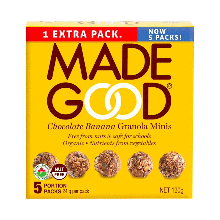 Made Good Organic Chocolate Banana Granola Minis, 5x24g