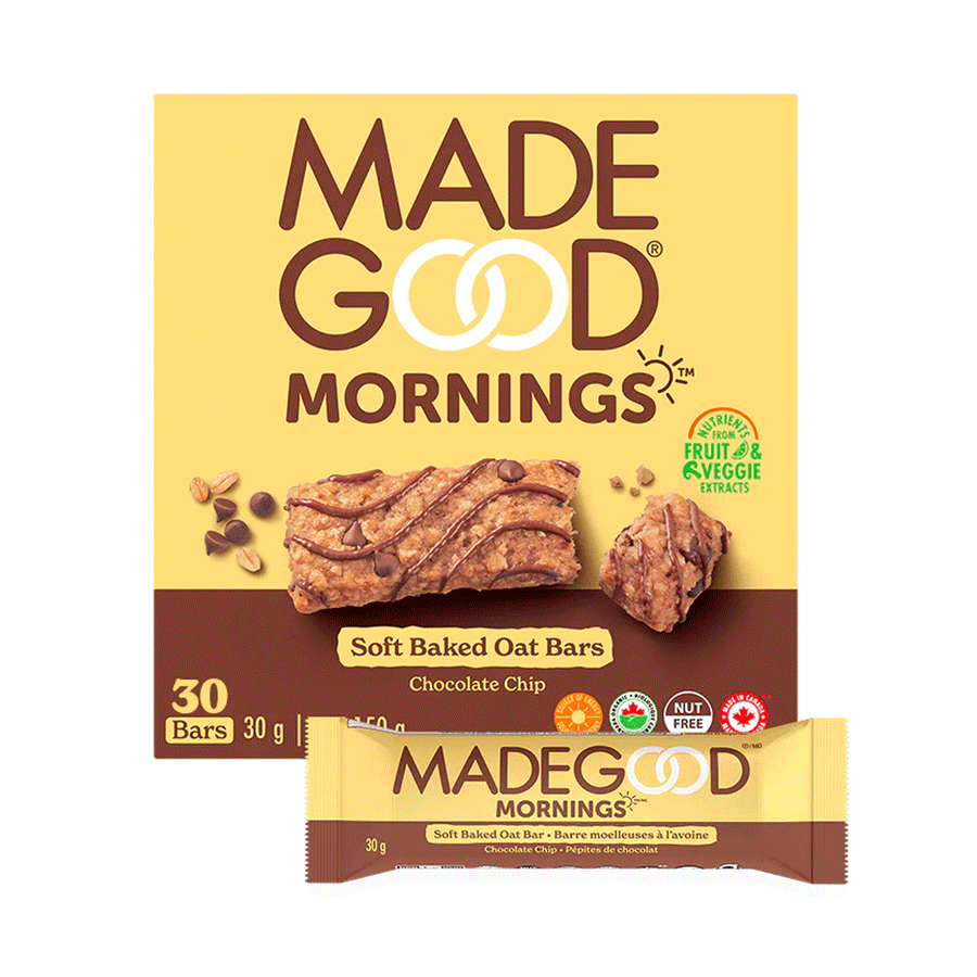 Made Good Organic Chocolate Chip Soft Baked Oat Bars, 5x30g