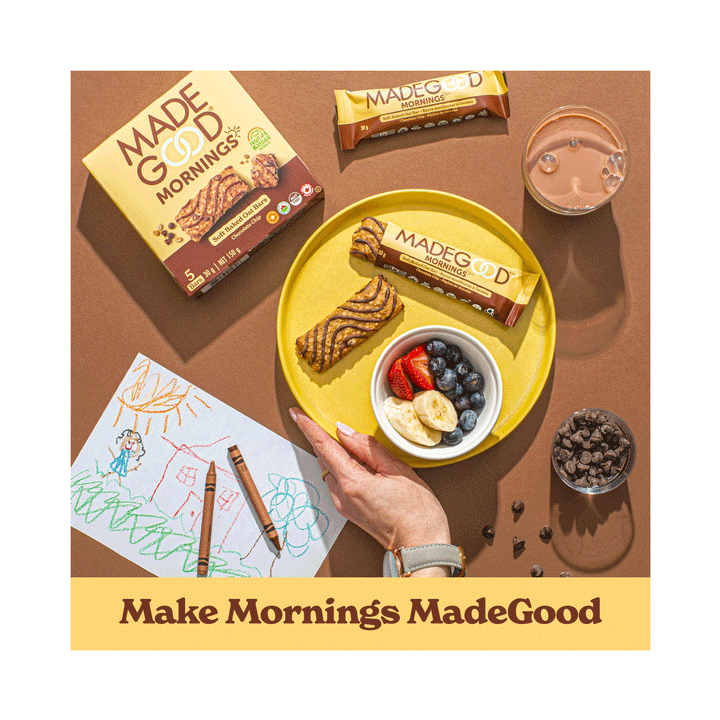 Made Good Organic Chocolate Chip Soft Baked Oat Bars, 5x30g