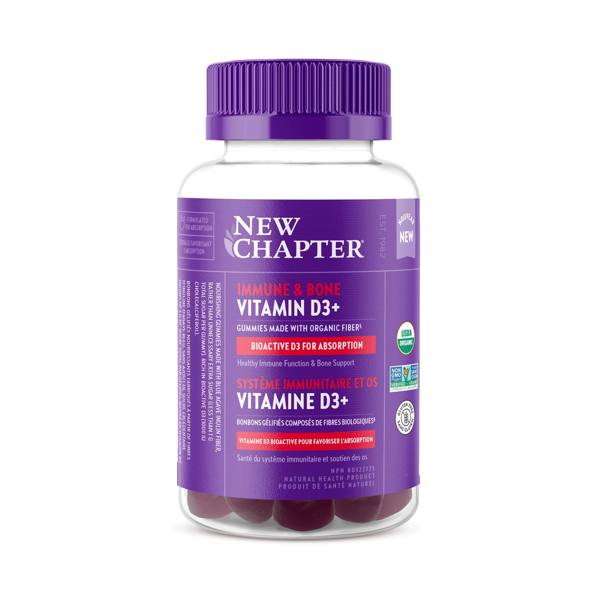 New Chapter Vitamin D3+ Gummies Immune & Bone, 60 ct Rise Market