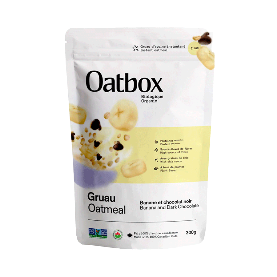 Oatbox Banana and Dark Chocolate Oatmeal, 300g