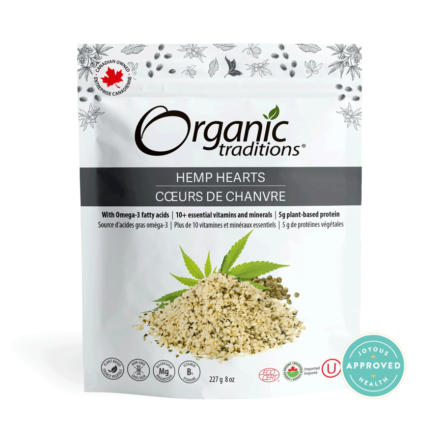 Organic Traditions Hemp Hearts, 227g