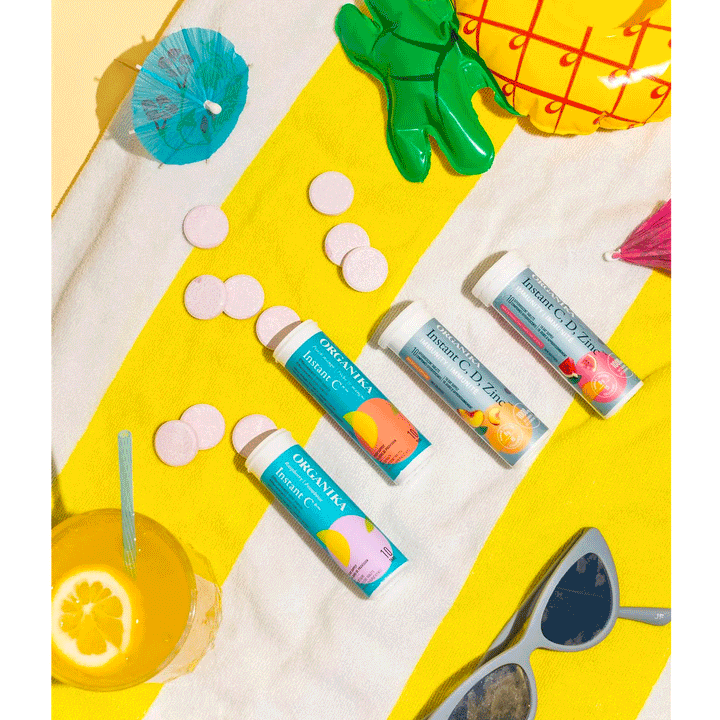 Organika Instant C  Effervescent - Peach Mango