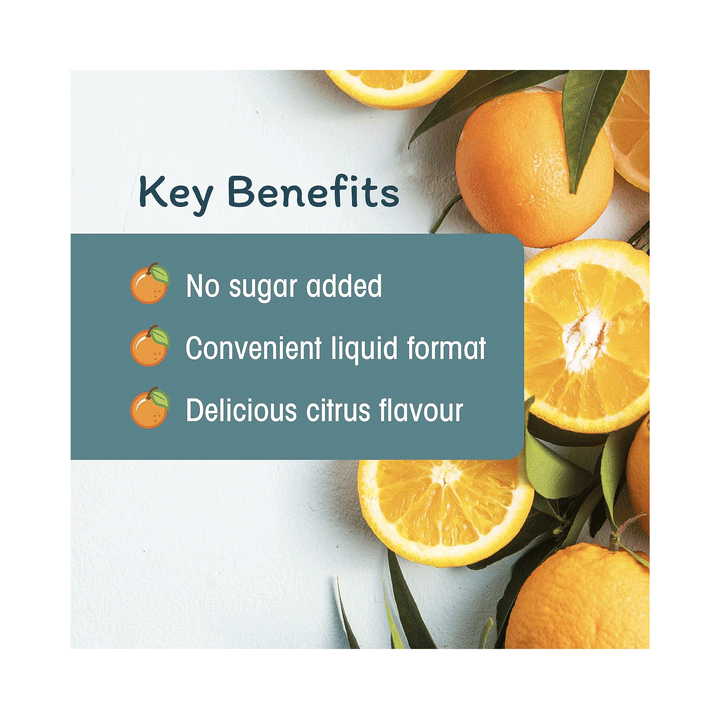 Organika Kids Liquid Zinc With Vitamin C Immune Support - Sweet Orange Flavour, 100ml