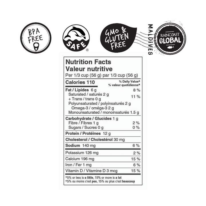 Raincoast Trading Wild Pacific Sardines In Spring Water, 120g