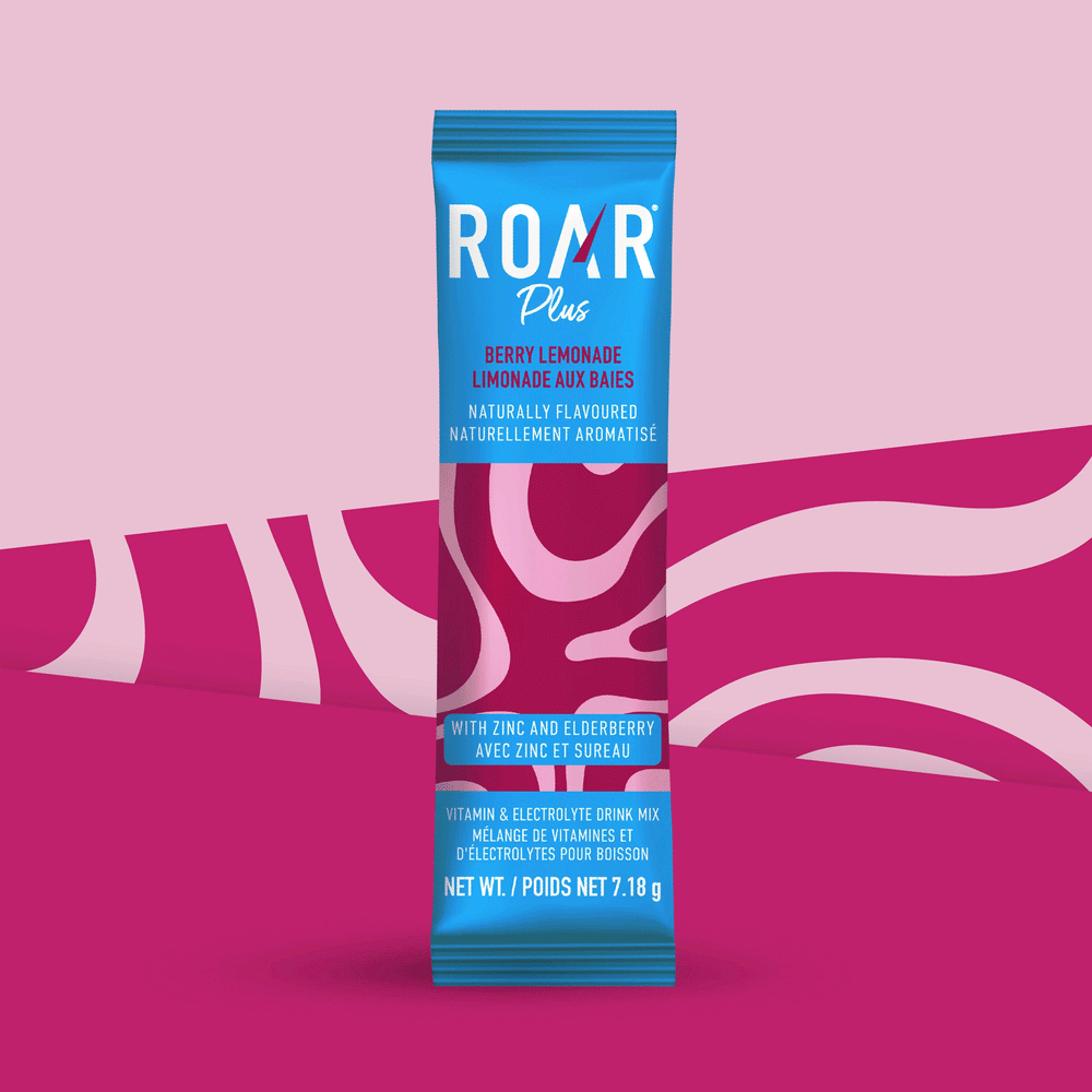 ROAR Organic Berry Lemonade Vitamin & Electrolyte Drink Mix, 12 Pack