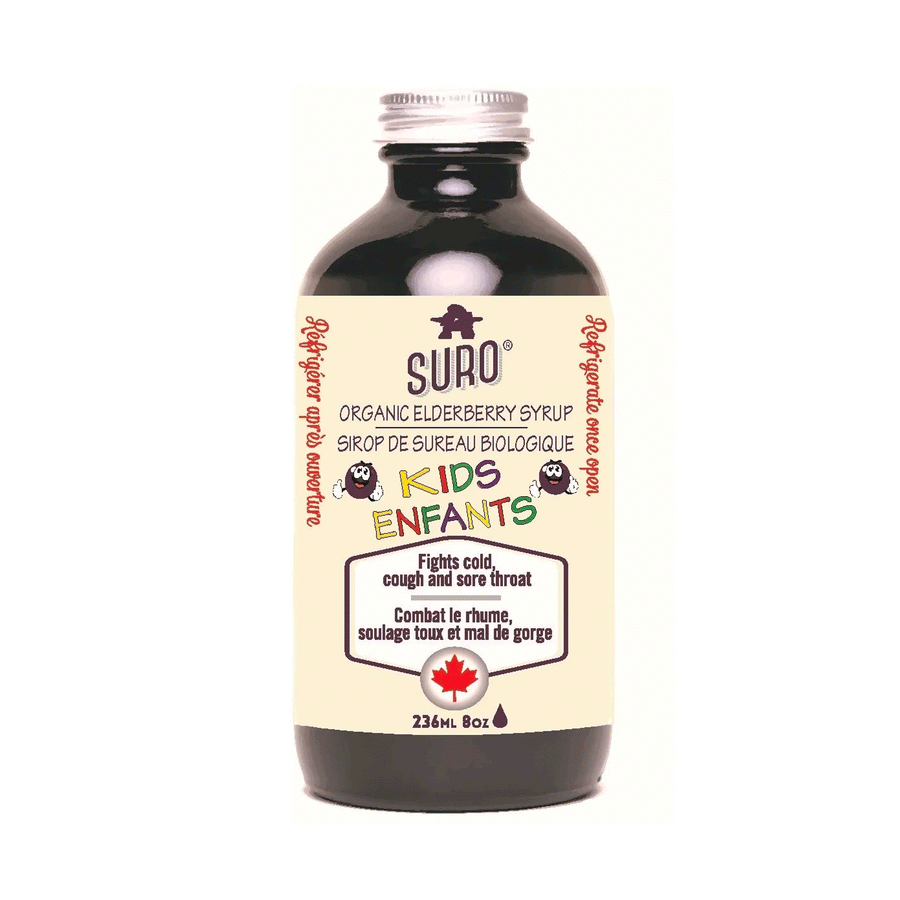 SURO Organic Elderberry Syrup For Kids, 236ml