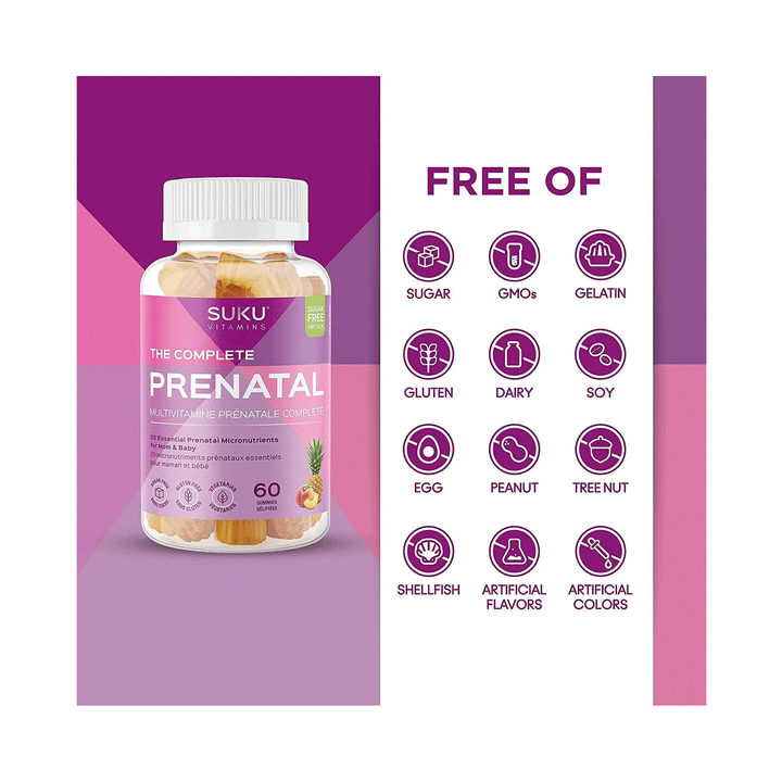 Suku Vitamins - The Complete Prenatal, 60 Gummies