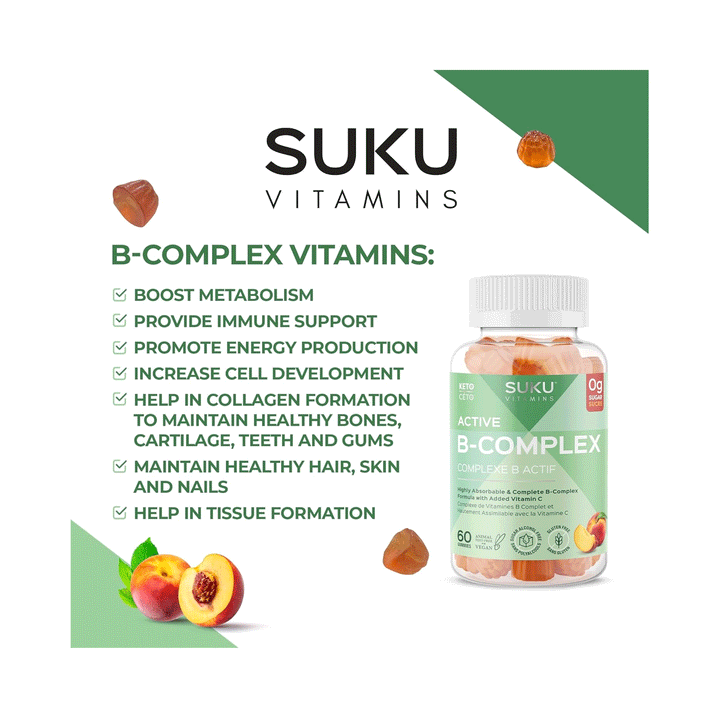 Suku Vitamins - Active B-Complex, 60 Gummies