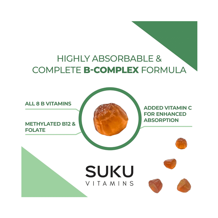 Suku Vitamins - Active B-Complex, 60 Gummies