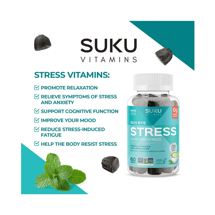 Suku Vitamins - Buh Bye Stress, 60 Gummies