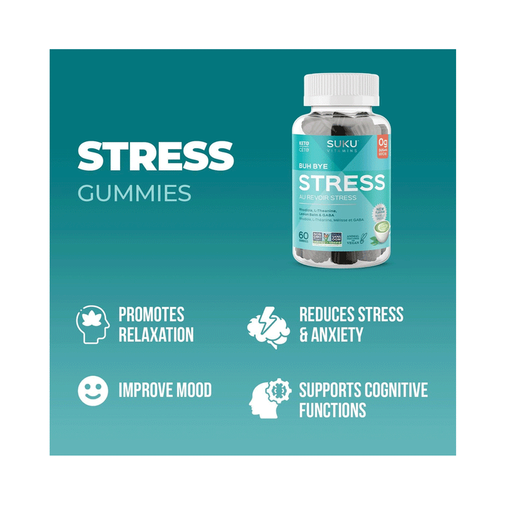 Suku Vitamins - Buh Bye Stress, 60 Gummies