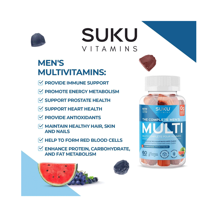 Suku Vitamins - The Complete Mens Multi, 60 Gummies