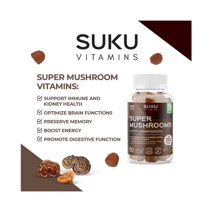 Suku Vitamins - Super Mushrooms, 60 Gummies