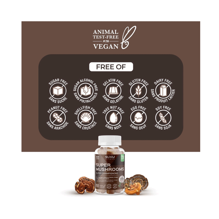 Suku Vitamins - Super Mushrooms, 60 Gummies