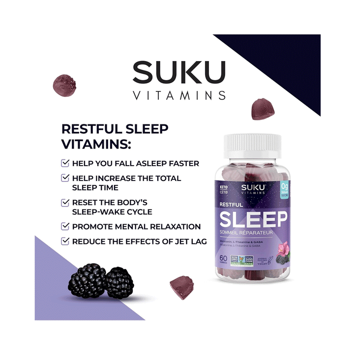 Suku Vitamins - Restful Sleep - Blackberry, 60 Gummies