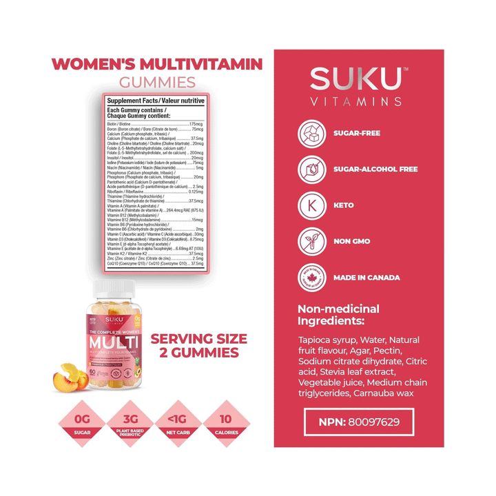 Suku Vitamins - The Complete Womens Multi, 60 Gummies