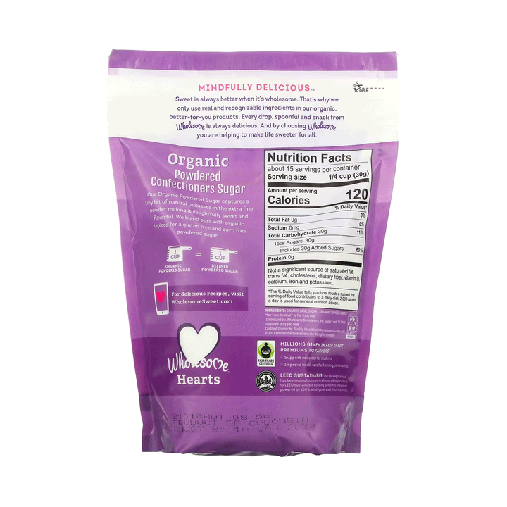 Wholesome Fair Trade Organic Icing Sugar, 454g