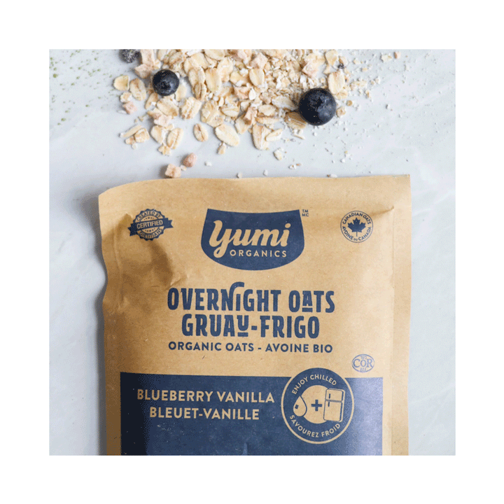 Yumi Organic Overnight Oats - Blueberry Vanilla, 5x50g