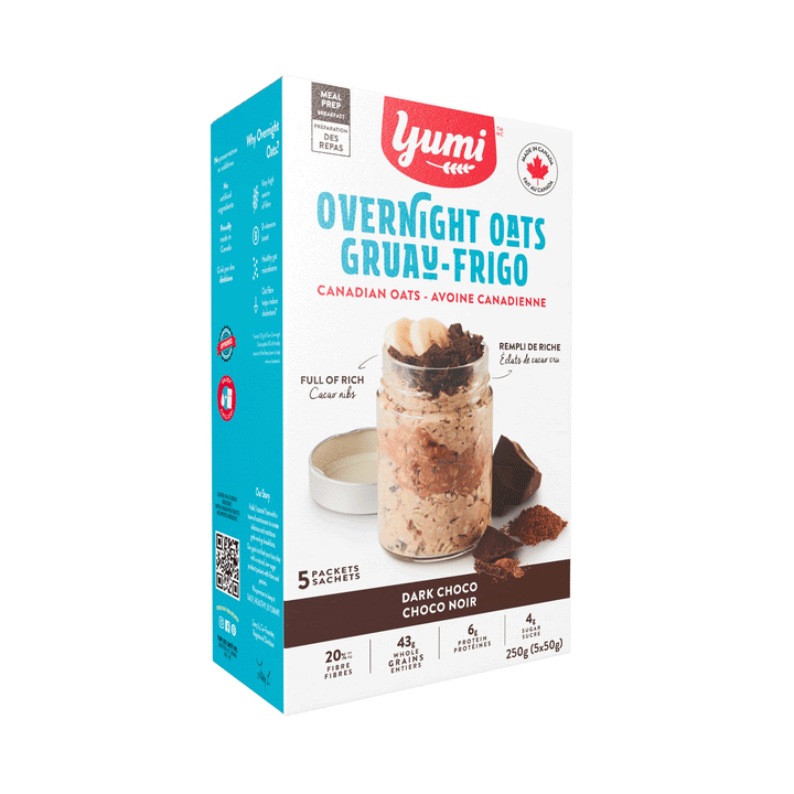 Yumi Organic Overnight Oats - Dark Chocolate, 5x50g