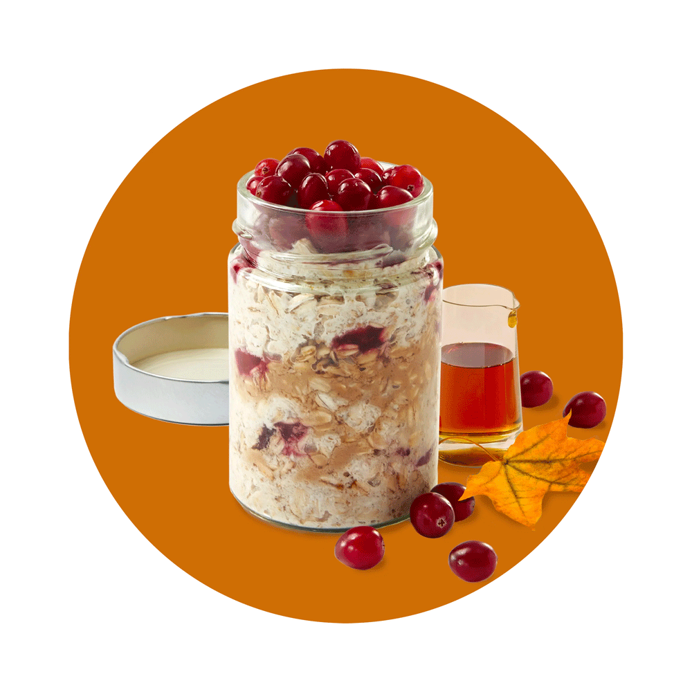 Yumi Organic Overnight Oats - Maple Cranberry, 5x50g