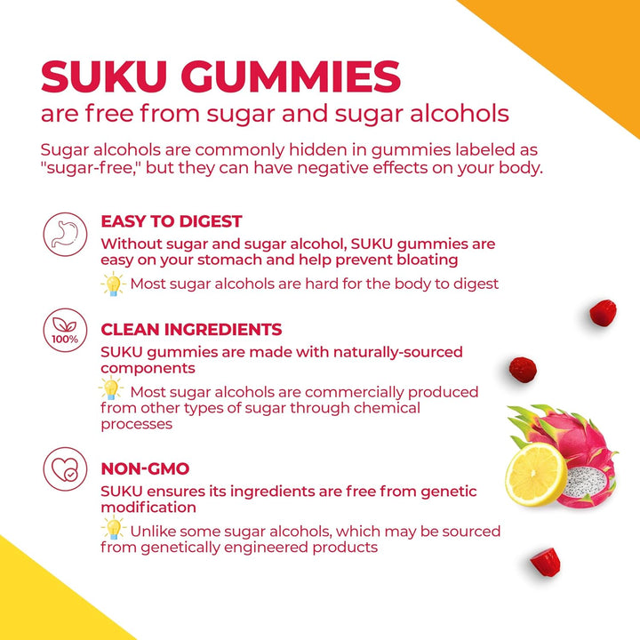 Suku Vitamins - Vitamin D3 + K2 + B12, 60 Gummies