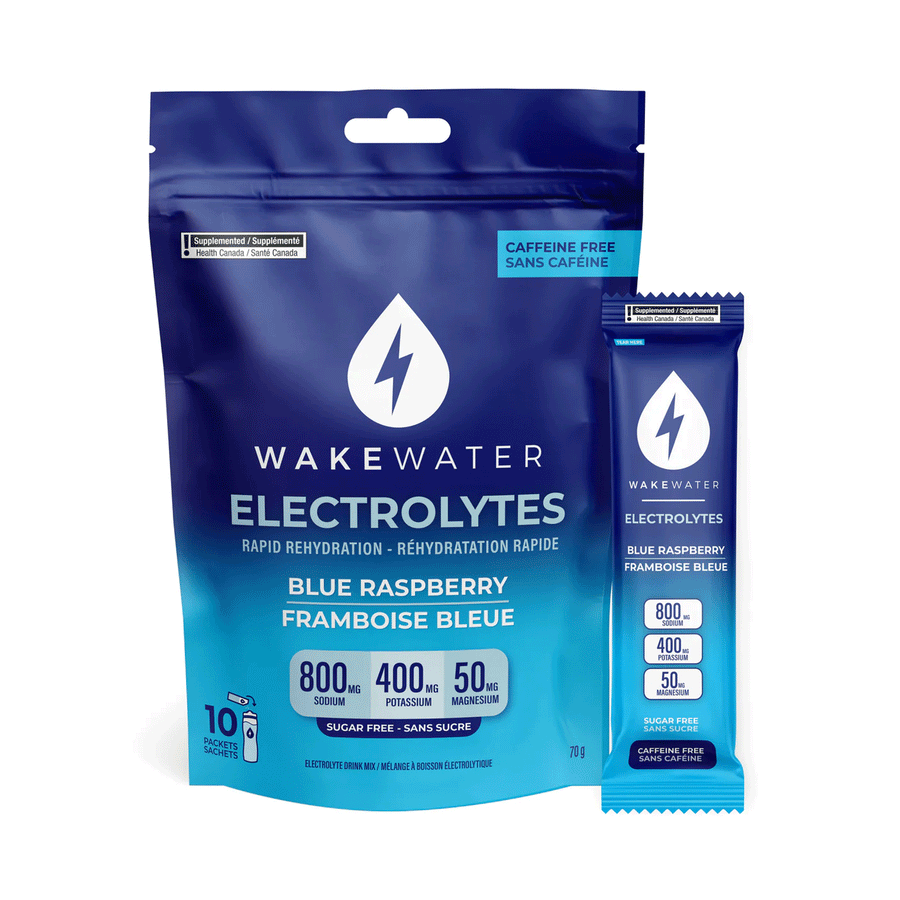 WakeWater Electrolytes Blue Raspberry, 10ct