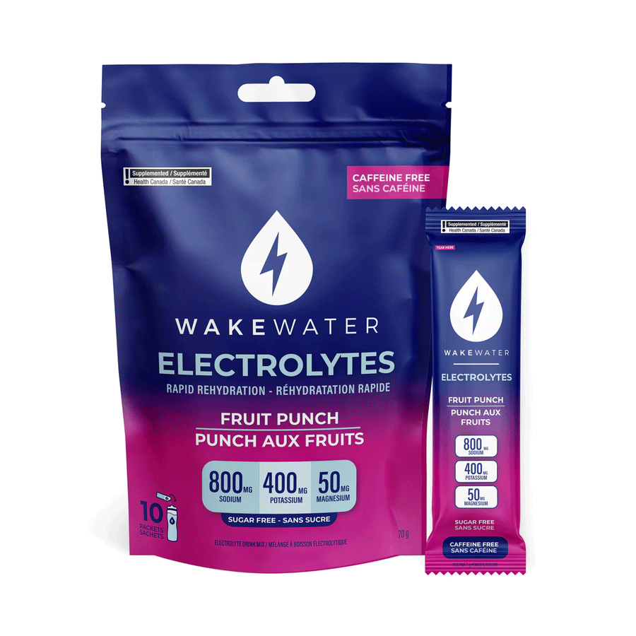 WakeWater Electrolytes Fruit Punch, 10ct