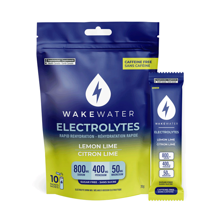 WakeWater Lemon Lime Electrolytes, 10ct